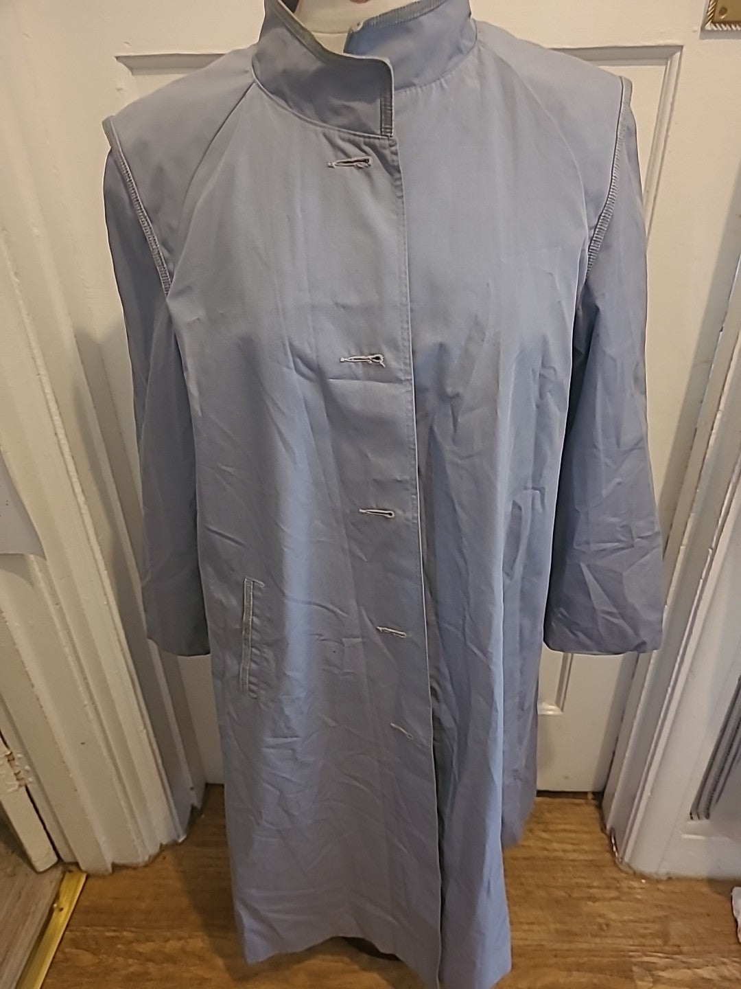 Ladies Dannimac Size 16 Blue Long Length Coat