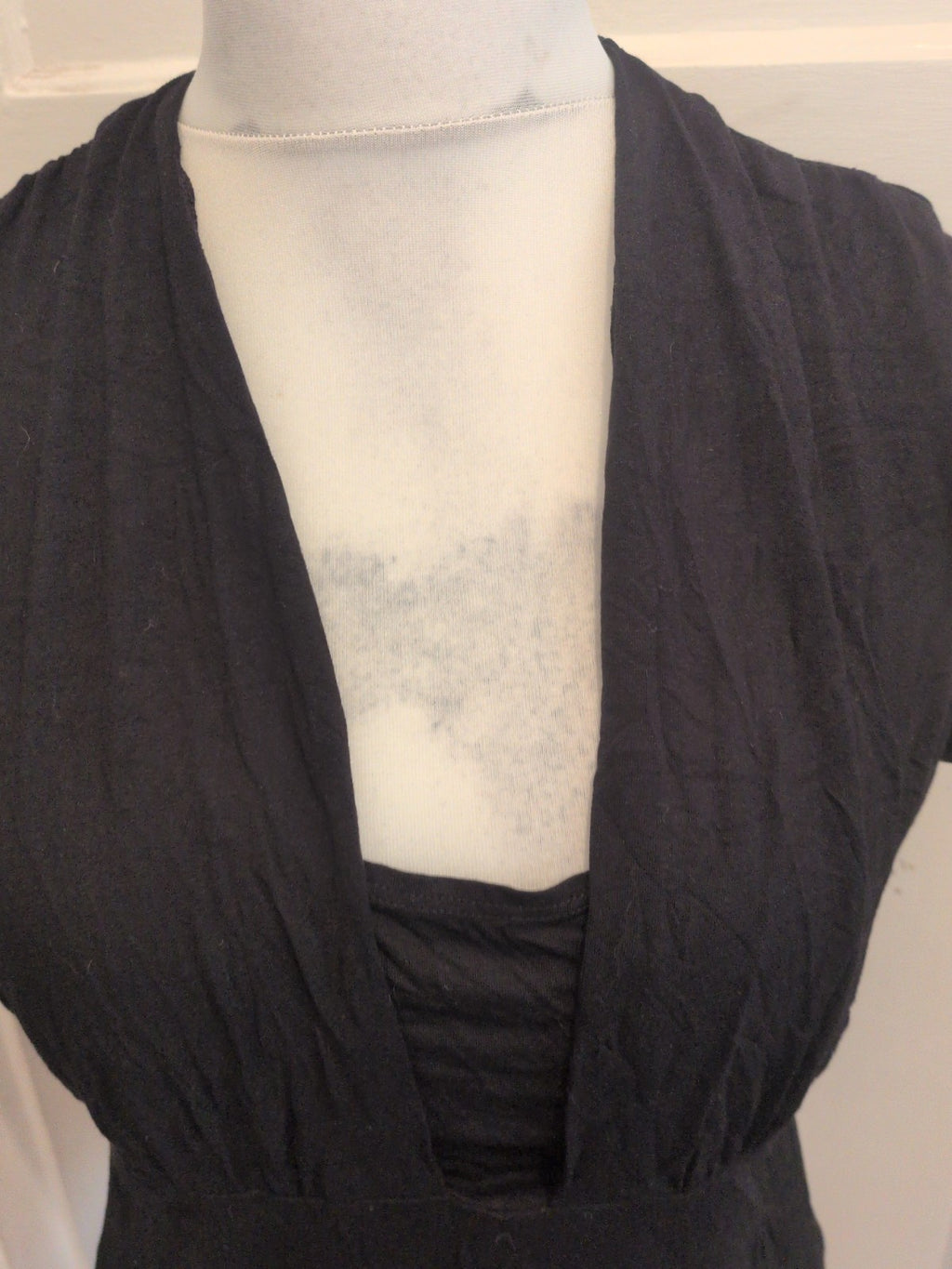 Autograph 18 Black V Neck Short Sleeve Blouse