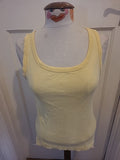 Ladies Tu Size 14 Lemon Sleeveless Vest/Tank Top(Has Few Marks On Front)