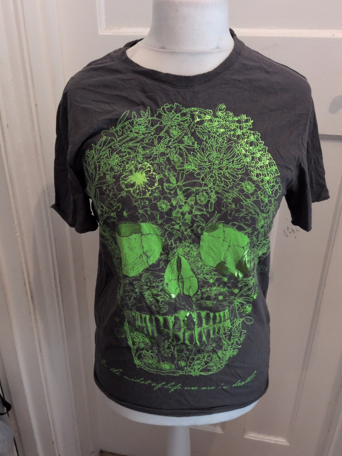 Next Medium Dark Grey And Green Short Sleeve Print T-shirt