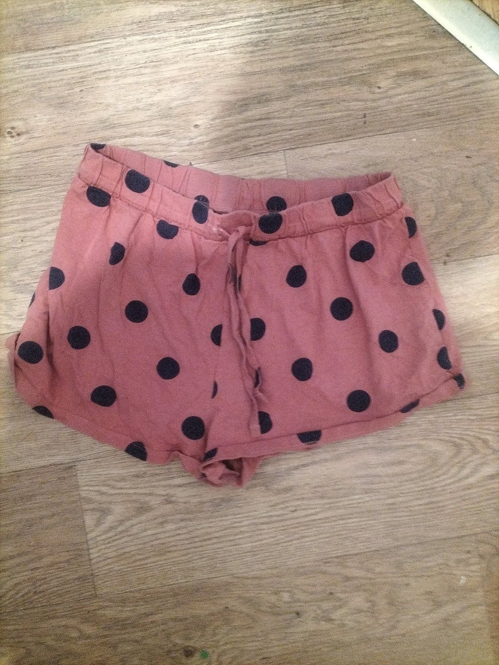 Ladies Next Sise Small Rust Polkadot Sleep Shorts Elasticated