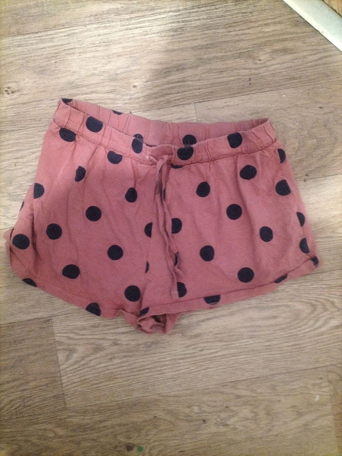 Ladies Next Sise Small Rust Polkadot Sleep Shorts Elasticated
