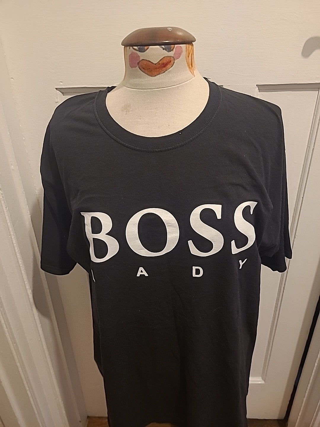 Ladies Size 2XL Black "Boss Lady" Short Sleeved Tshirt