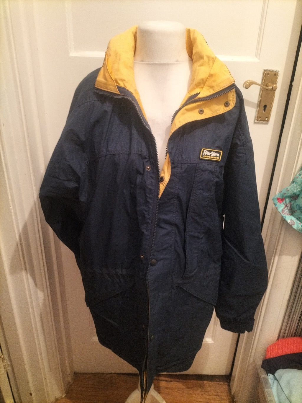 Peter Storm Large Navy And Yellow Breathable Coat