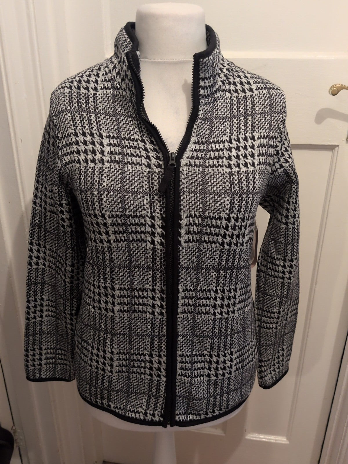 Brand New Tu 10 Grey And Black Full Zip Jumper