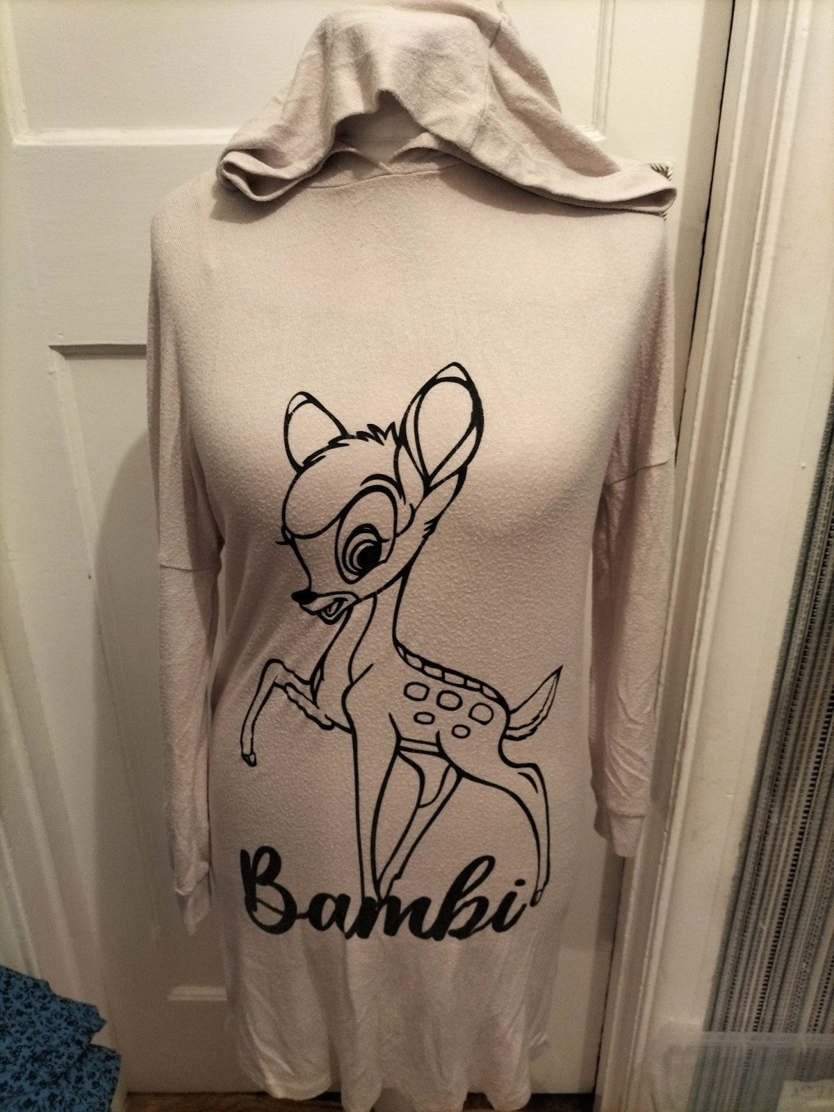 Ladies Disney At Primark Size 6-8 Pale Pink Bambi Nightwear