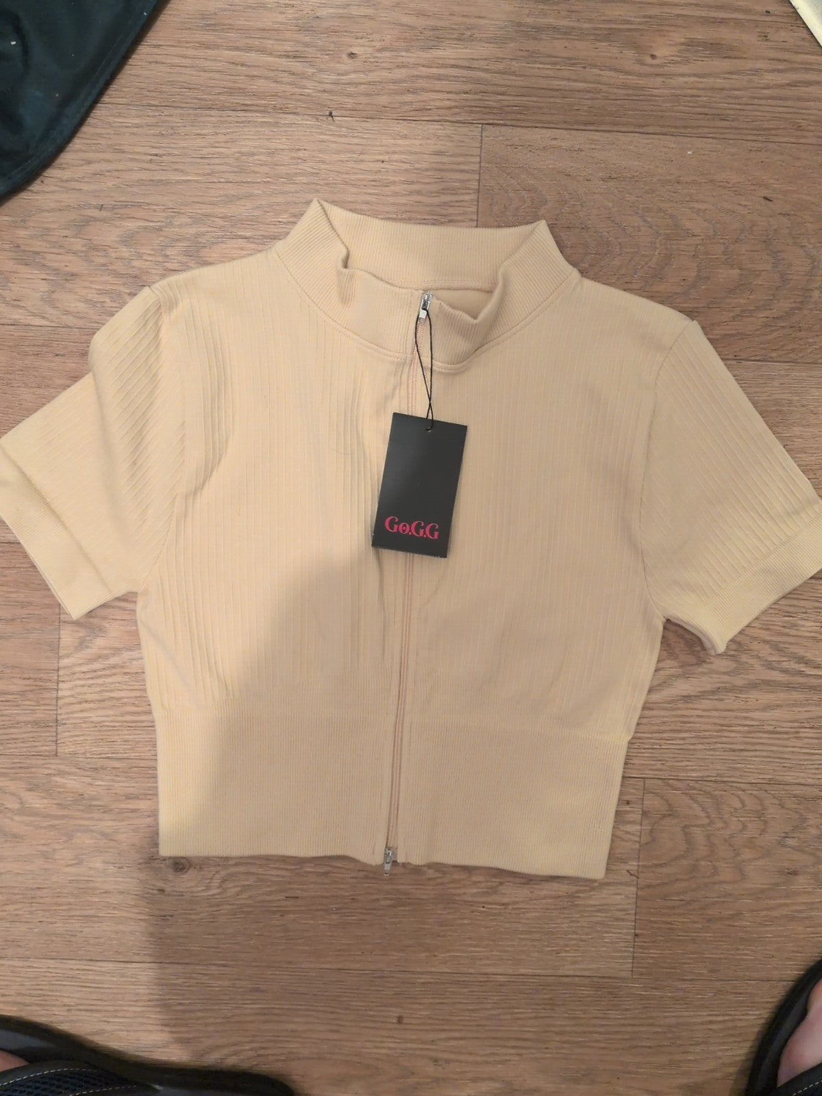 Brand New L/XL Beige Sports Suit Top
