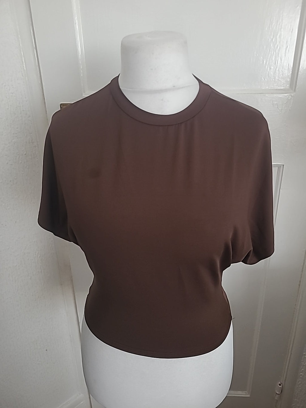 Ladies Size M Dark Brown Short Sleeved Tshirt