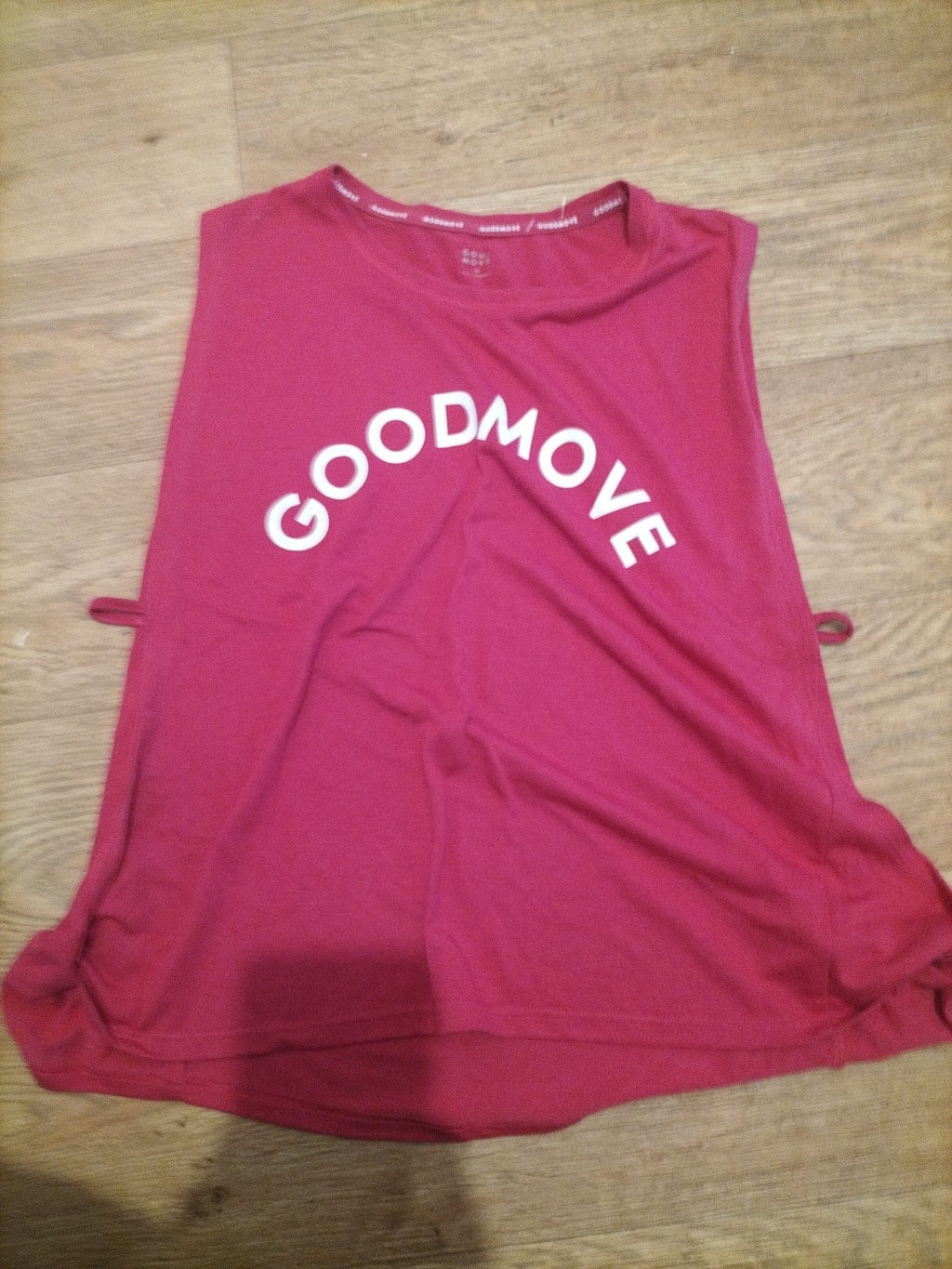 Ladies Goodmove Size 10 Hot Pink Split Sides Tshirt