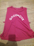 Ladies Goodmove Size 10 Hot Pink Split Sides Tshirt