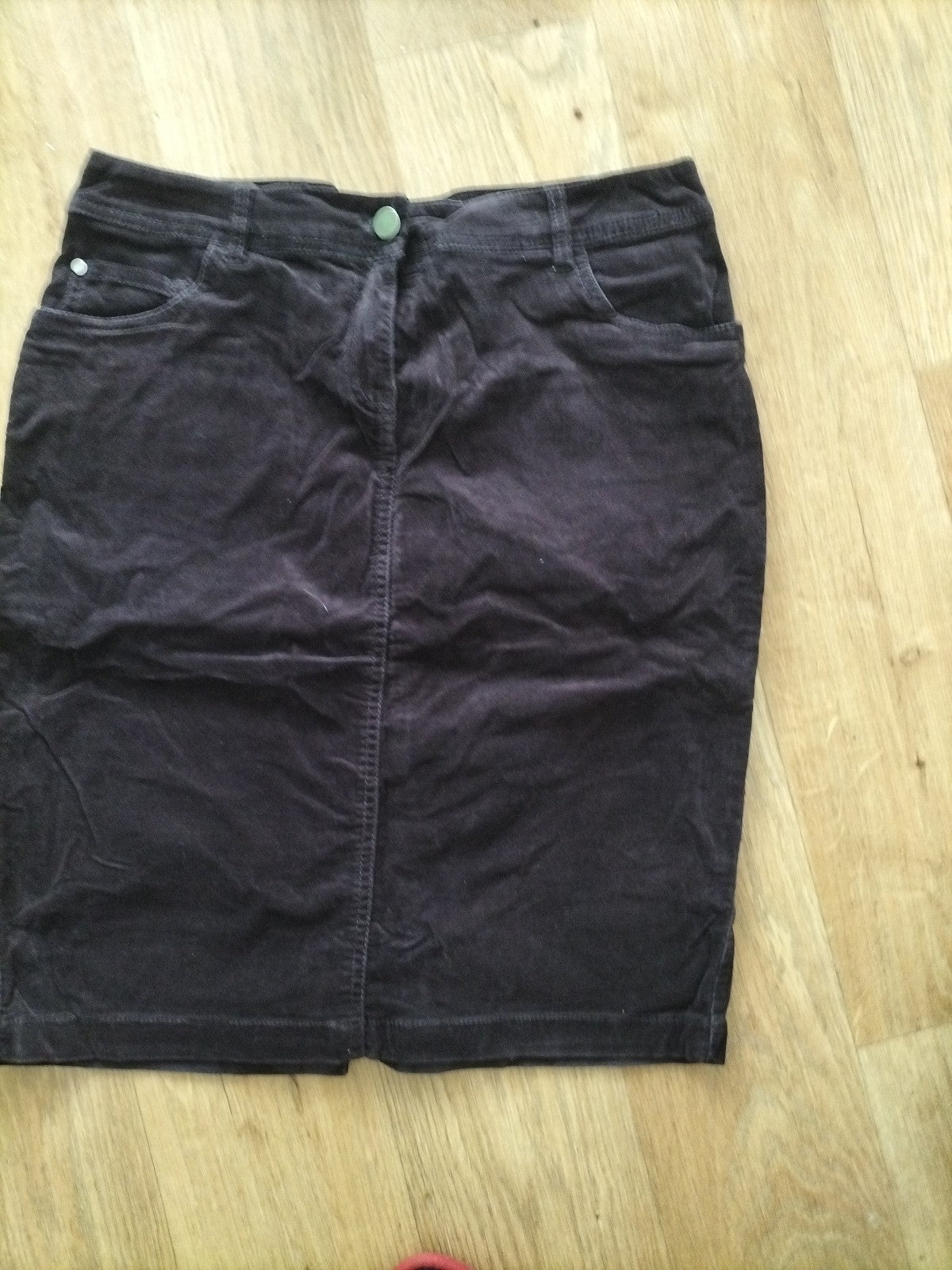 Ladies M&Co Size 12 Petite Deep Purple Denim Skirt