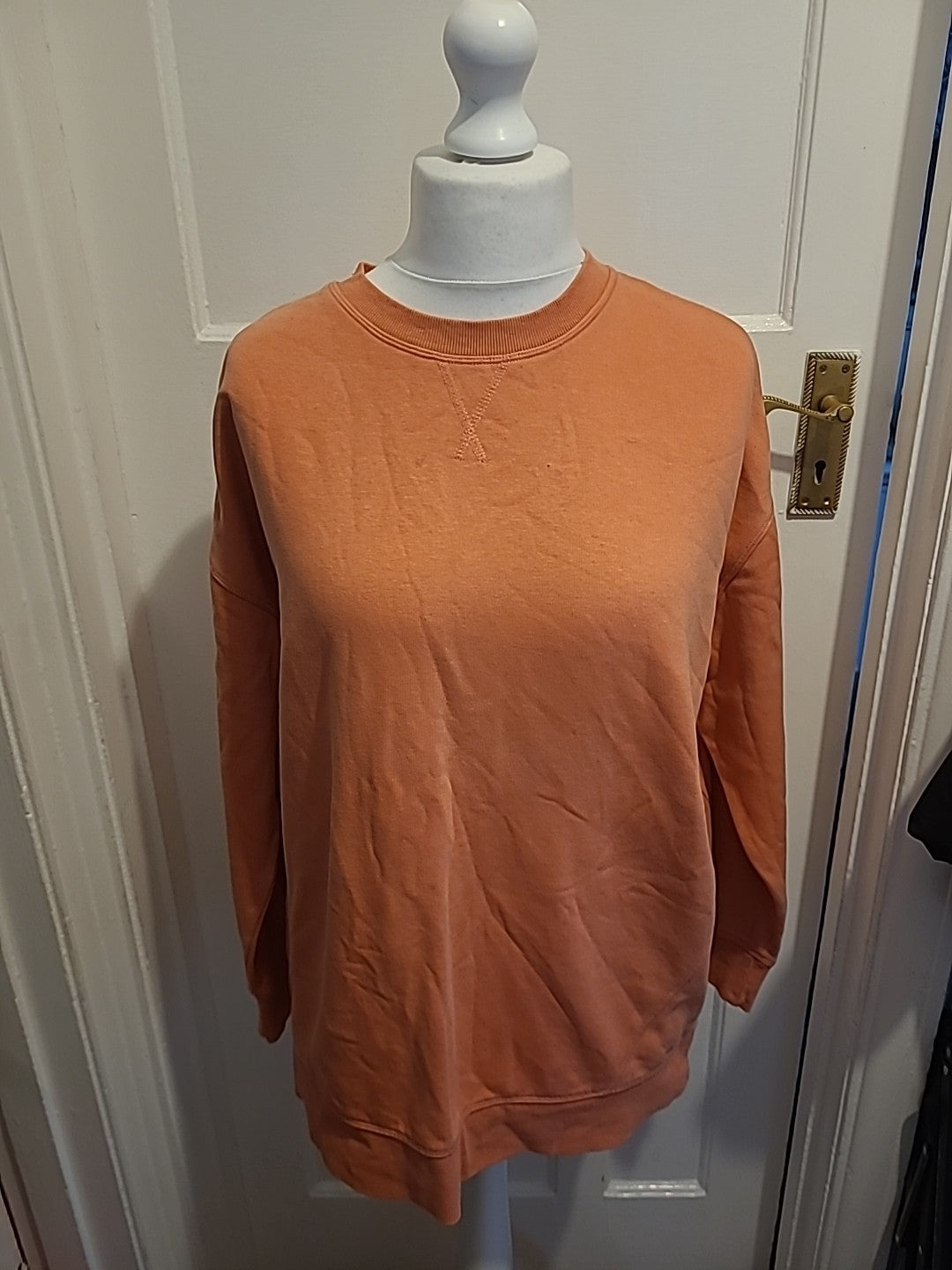 Ladies Tu Size M Peach Long Sleeved Pullover Jumper