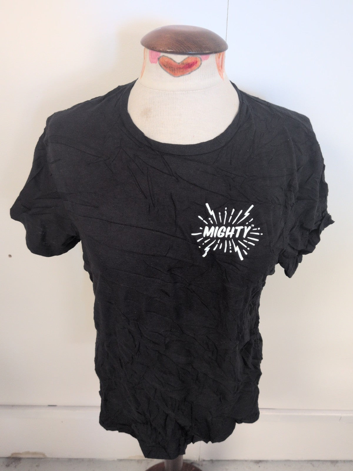 Ladies Uneek Size Medium Black Mighty Short Sleeve T-shirt