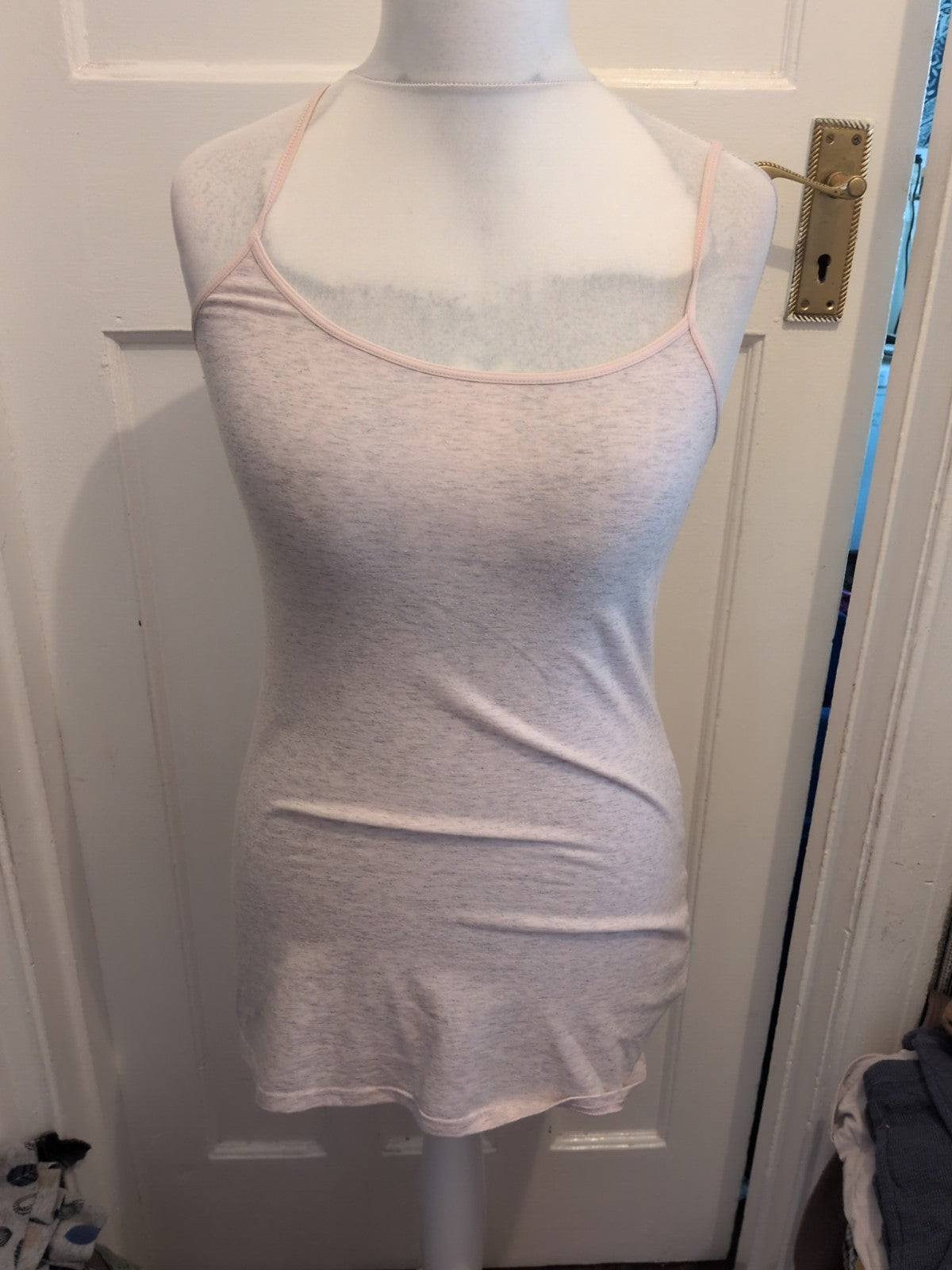 Divided H&M Medium Pink Flecked Longline Cami