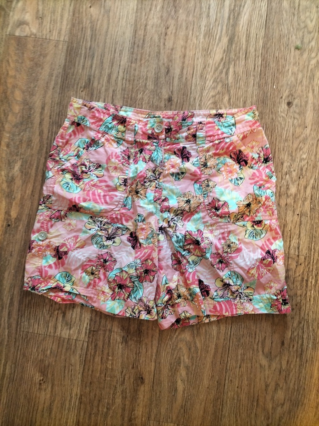 Ladies George Size 10 Pink Floral Shorts