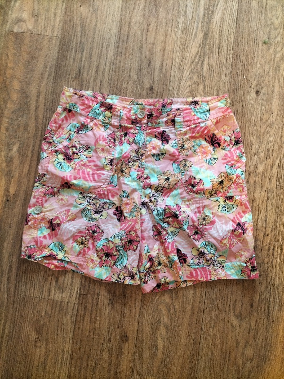 Ladies George Size 10 Pink Floral Shorts