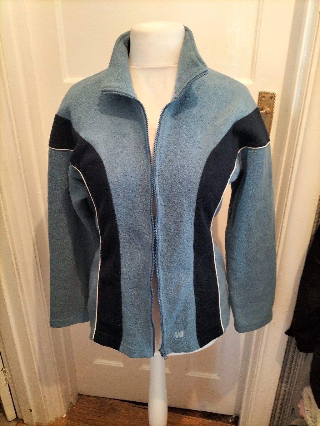 Mens Warp Size 40 Blue Full Zip Jumper