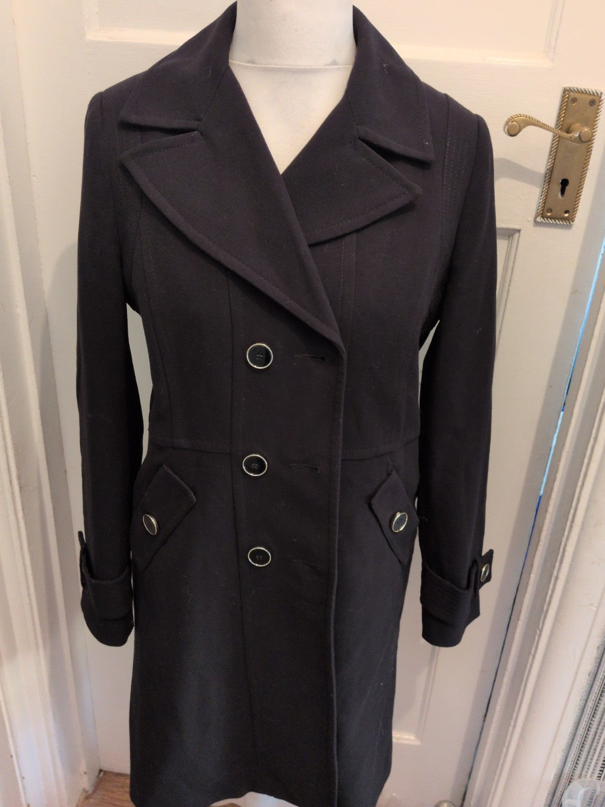 Wallis 12 Black Long Length Lined Jacket