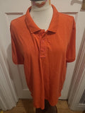 Mens Easy Size XL Orange Short Sleeved Polo