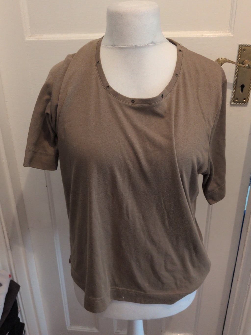 Tigi 18-20 Khaki Round Neck Short Sleeve T-shirt