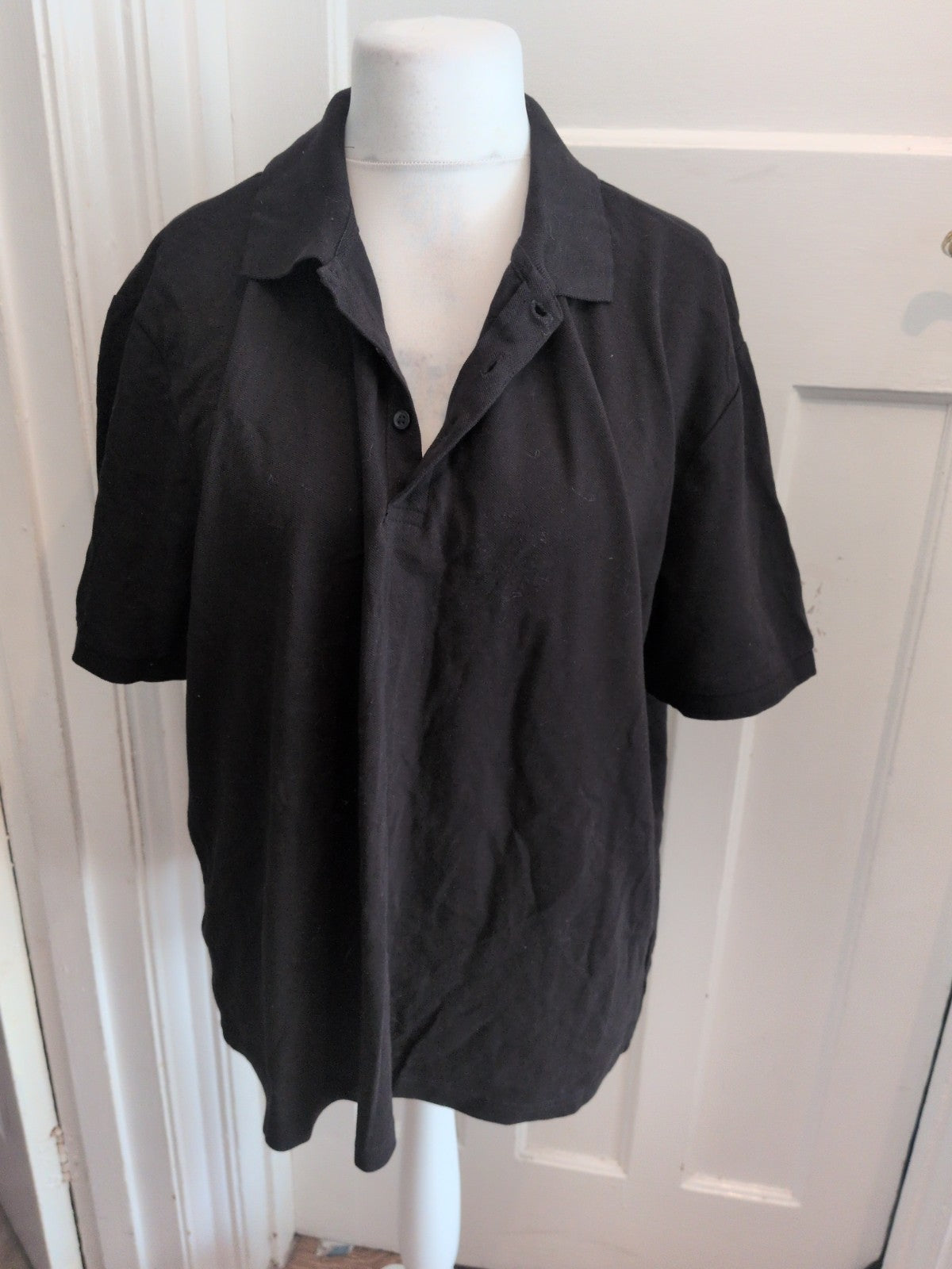 George 2XL Black Short Sleeve Polo