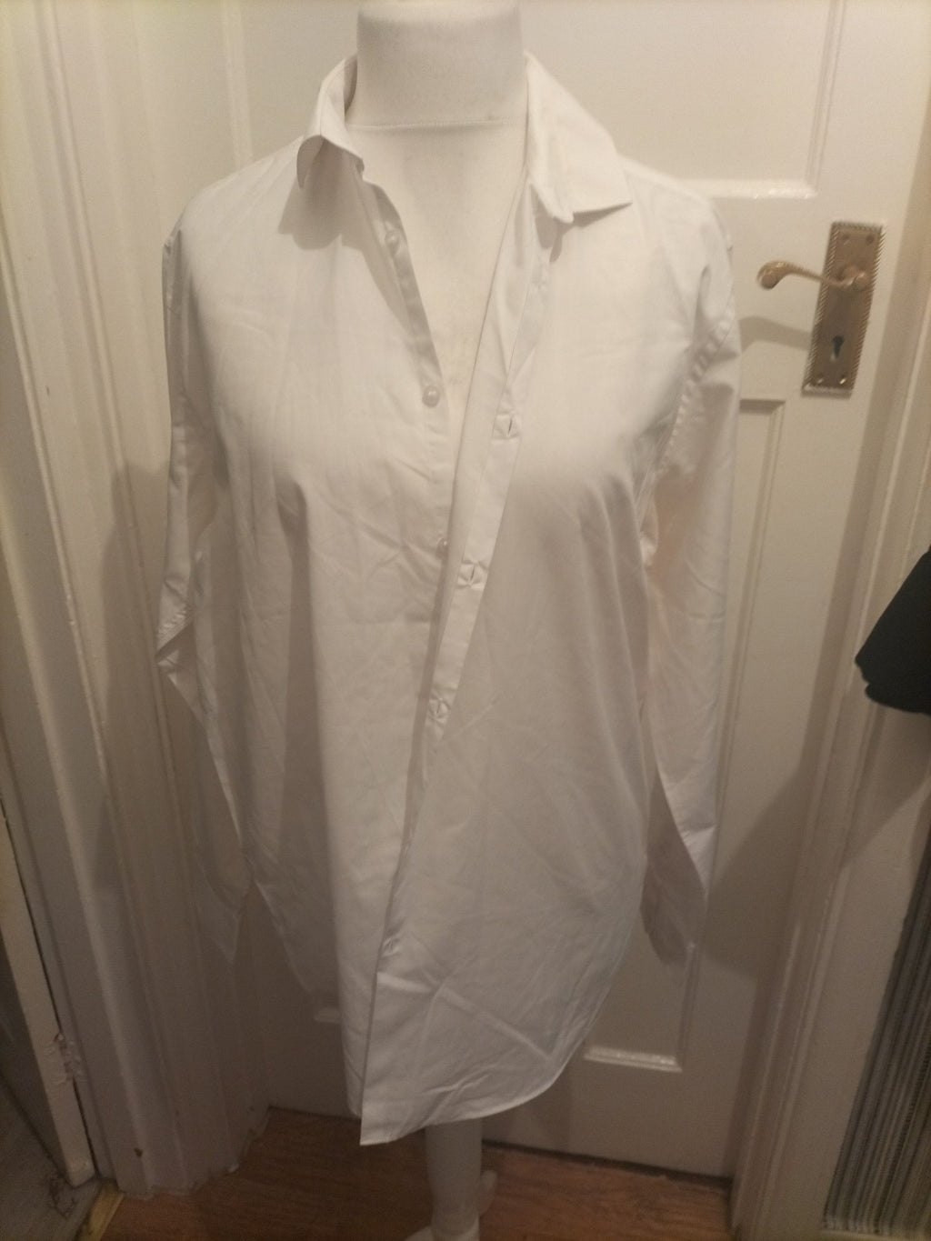 Mens Primark Size 16.5 White Reg Fit Long Sleeved Shirt