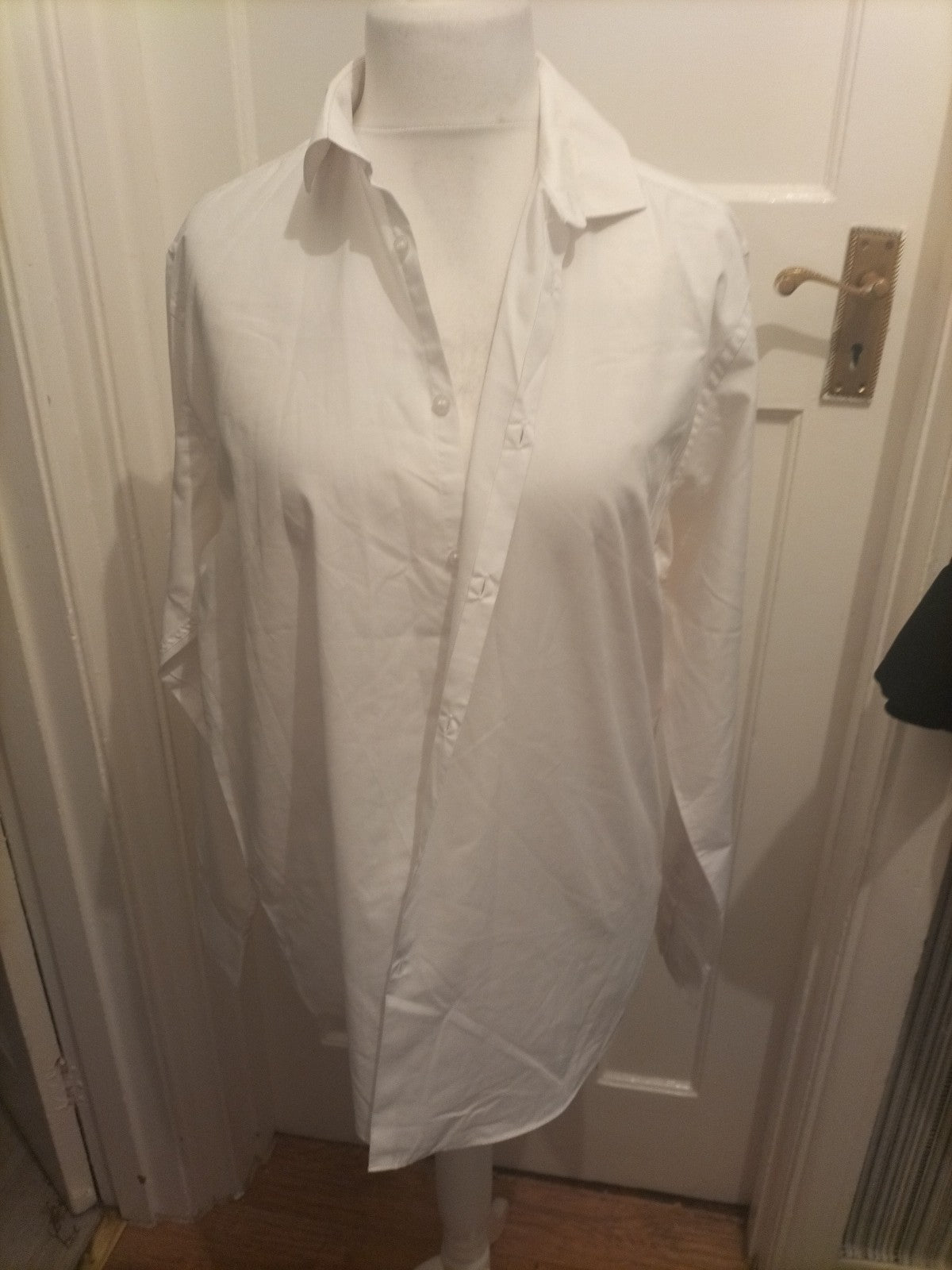 Mens Primark Size 16.5 White Reg Fit Long Sleeved Shirt