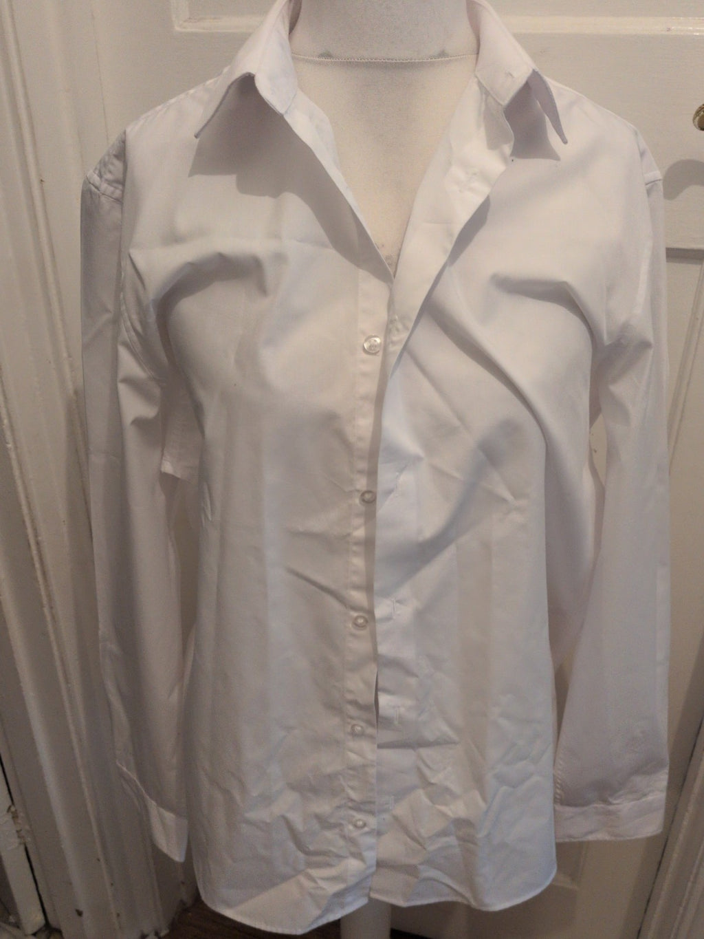 F&F Tailoring 17" Slim Fit White Shirt Long Sleeve