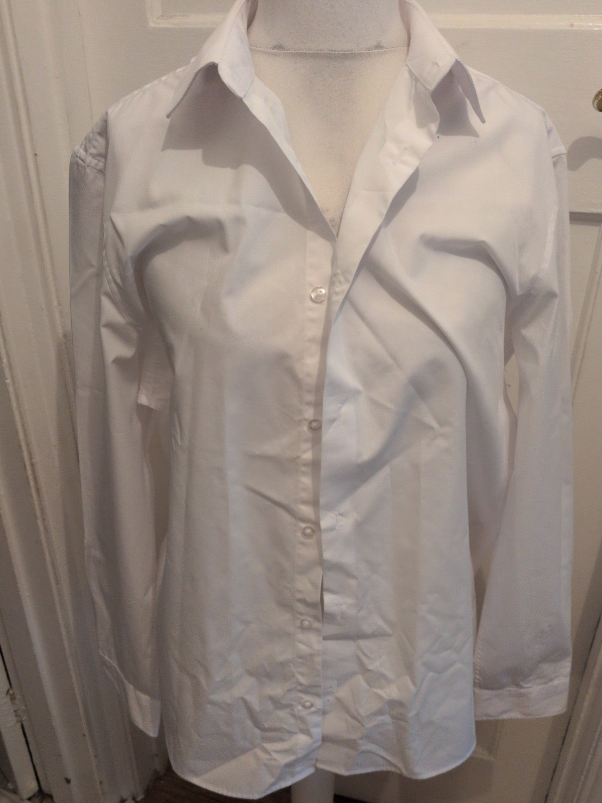 F&F Tailoring 17" Slim Fit White Shirt Long Sleeve