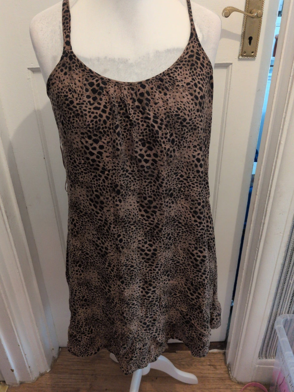 Bonmarche 14 Leopard Print Sleeveless Dress