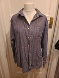 Tu Size X Large Blue And White Long Sleeved Shirt