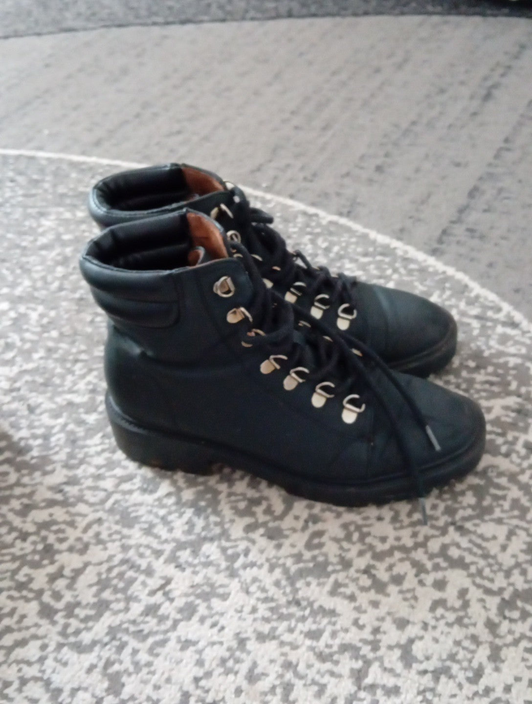 Ladies Primark Lace Up Boots Size 4 Primark Free Delivery