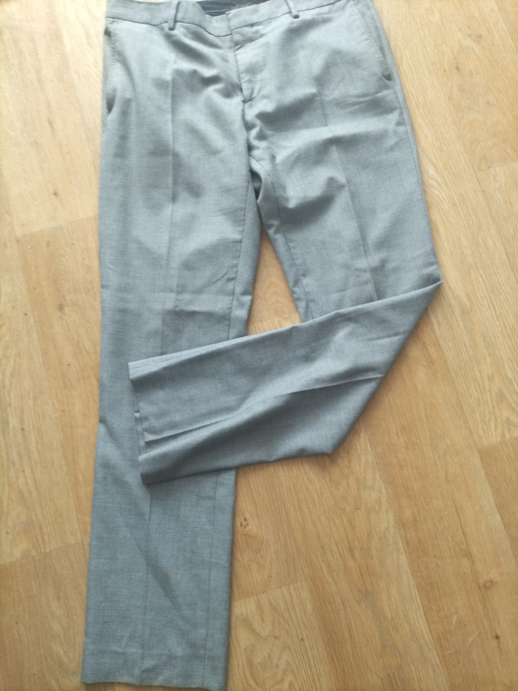 Mens River Island Size 34/32 Grey Trousers Mark On Bottom Of Leg