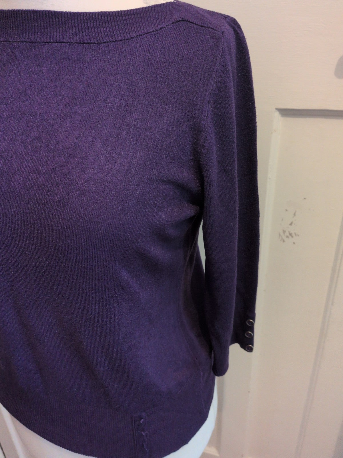 BHS 16 Petite Purple Long Sleeve Pullover Jumper