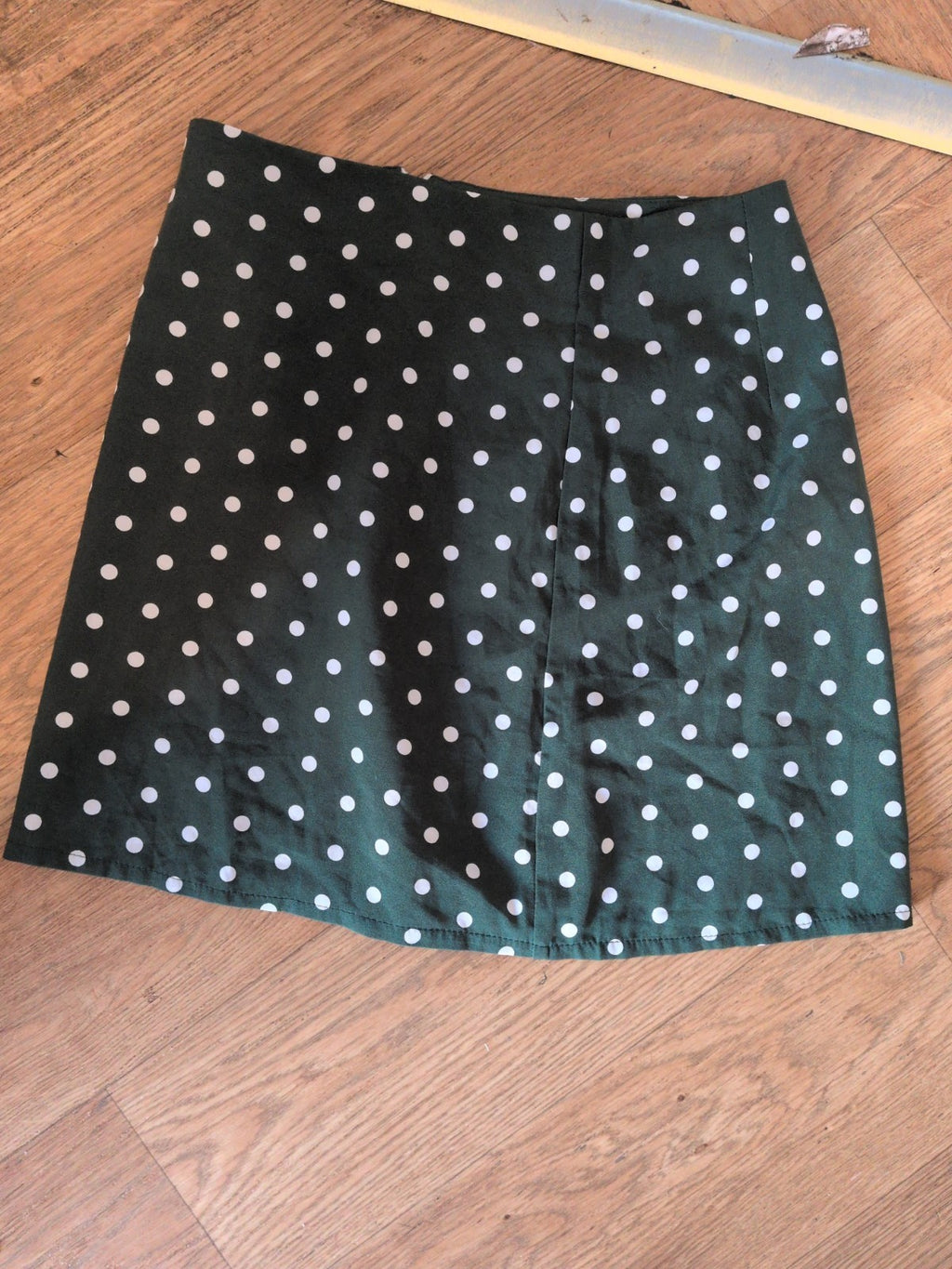 Shein XS Green Spot Mini Skirt