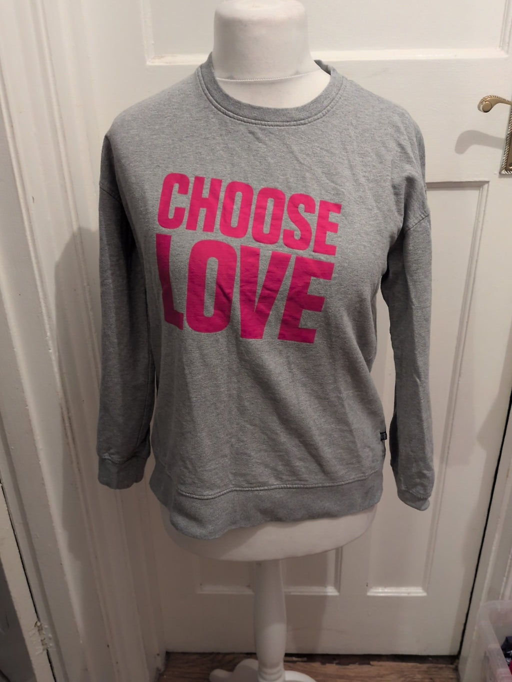 Small Grey Choose Love Pullover Jumper