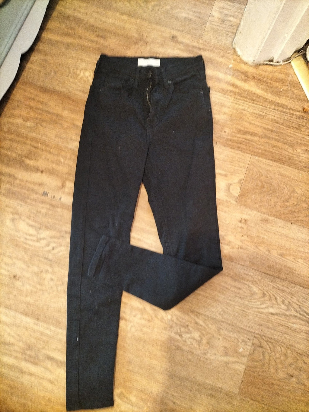 Ladies Topshop Size 25W Black Slim Denim Jeans