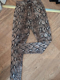 Ladies Animal Print Leggings Size Large Newlook Mixed Browns Free Delivery