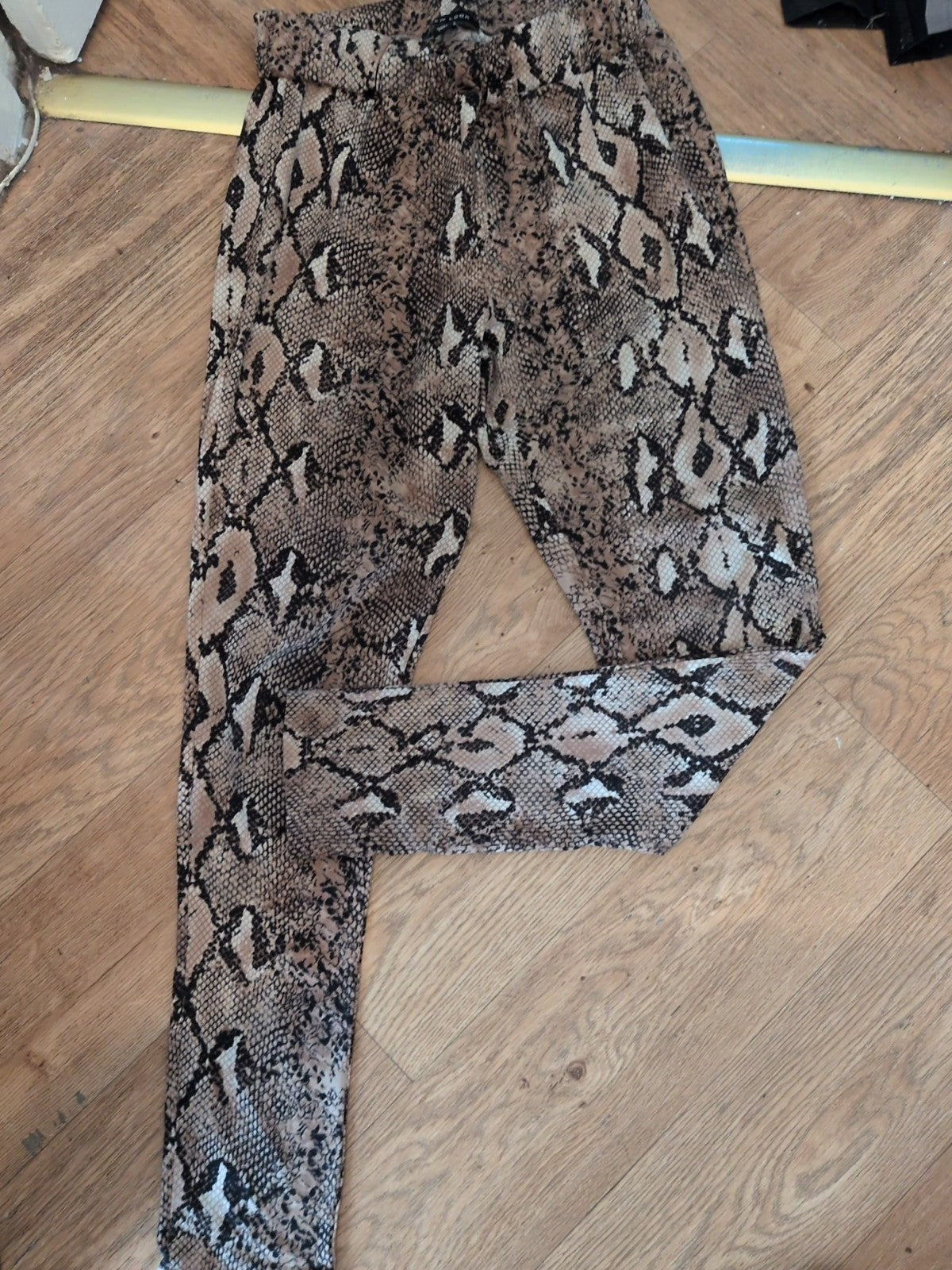 Ladies Animal Print Leggings Size Large Newlook Mixed Browns Free Delivery