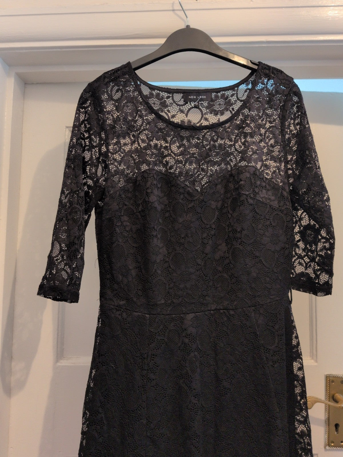 New Look 12 Lace Lined Half Sleeve Dress