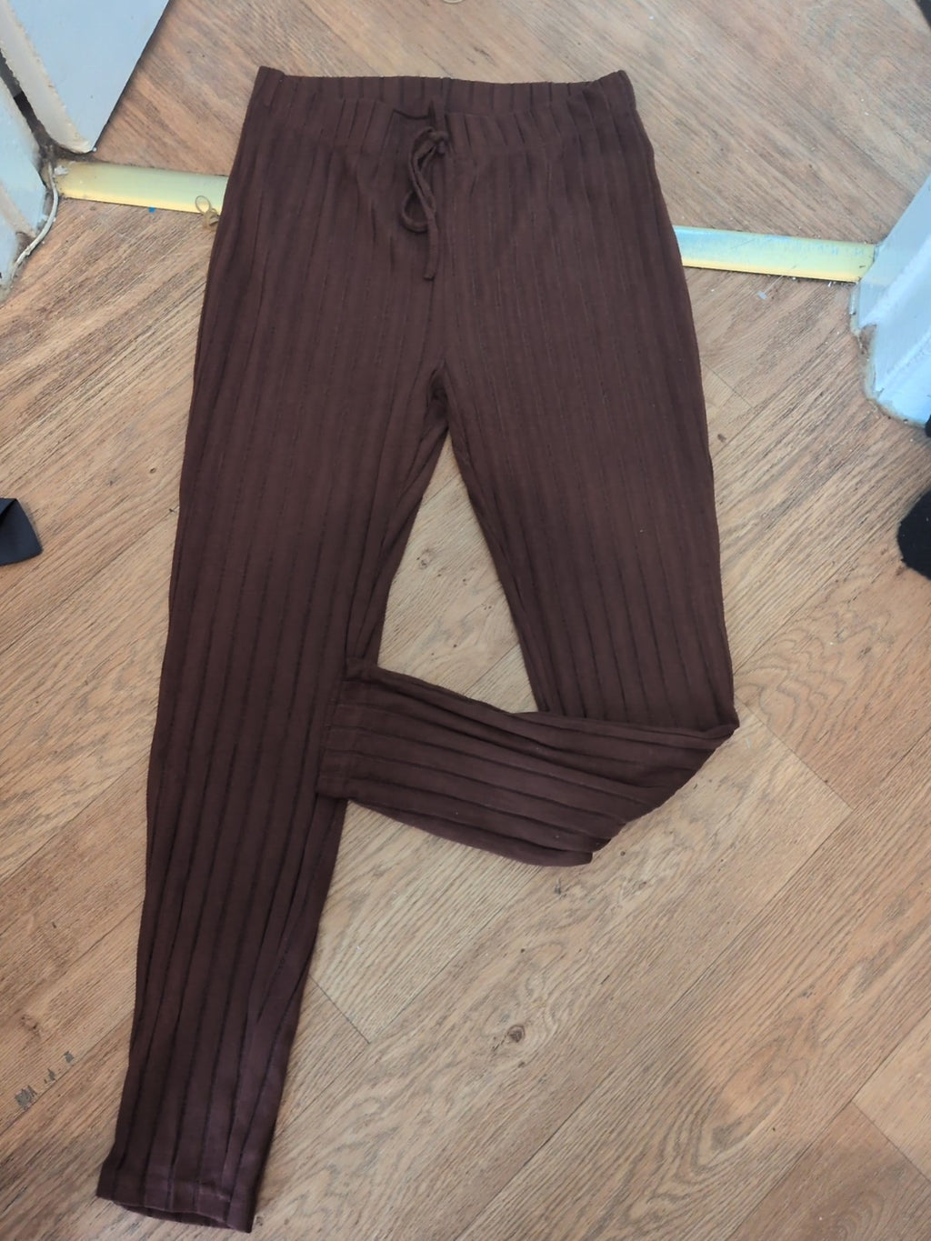 Shein Large Browny Purple Rib Elasticated Joggers