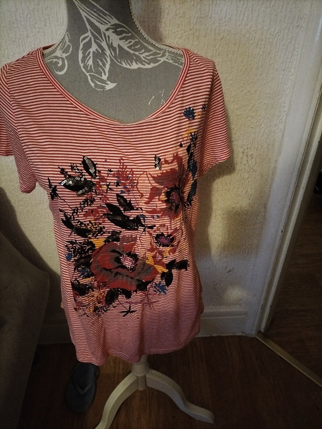 Ladies First Avenue Size Large Brand New Striped Blouse