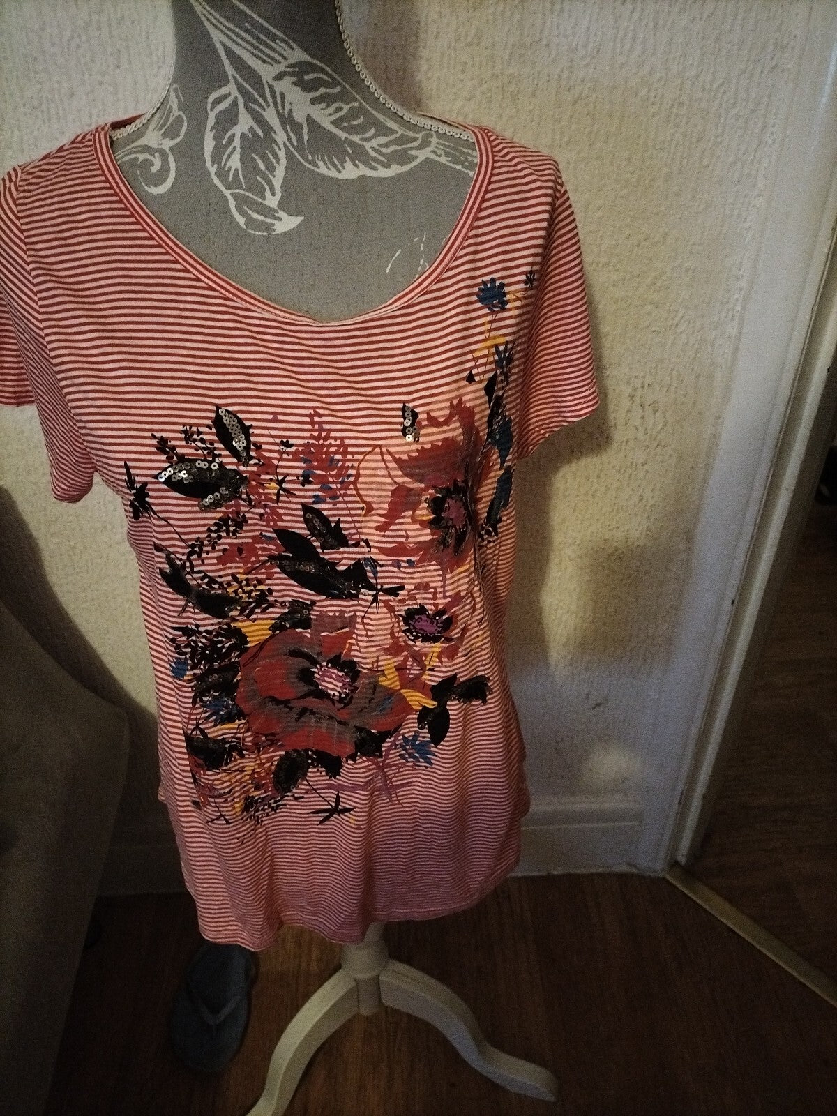 Ladies First Avenue Size Large Brand New Striped Blouse