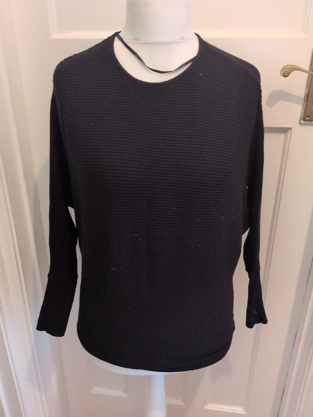 Primark Xs Black Rib Jumper