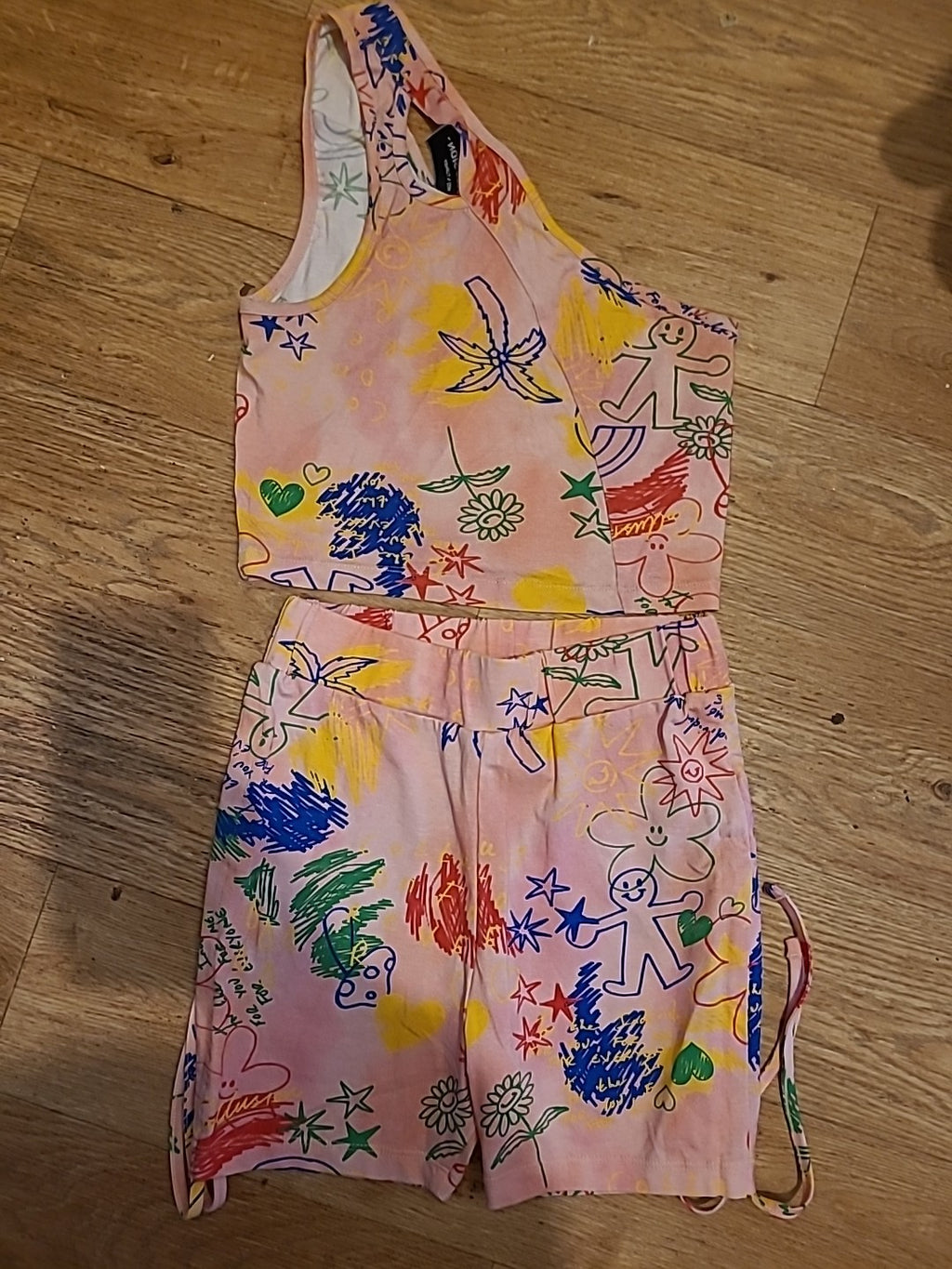 Ladies Collusion Size 8 Pink Pyjama Set