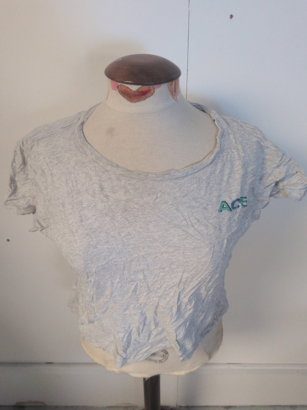 Ladies Hush Size Small Grey Print Short Sleeve T-shirt