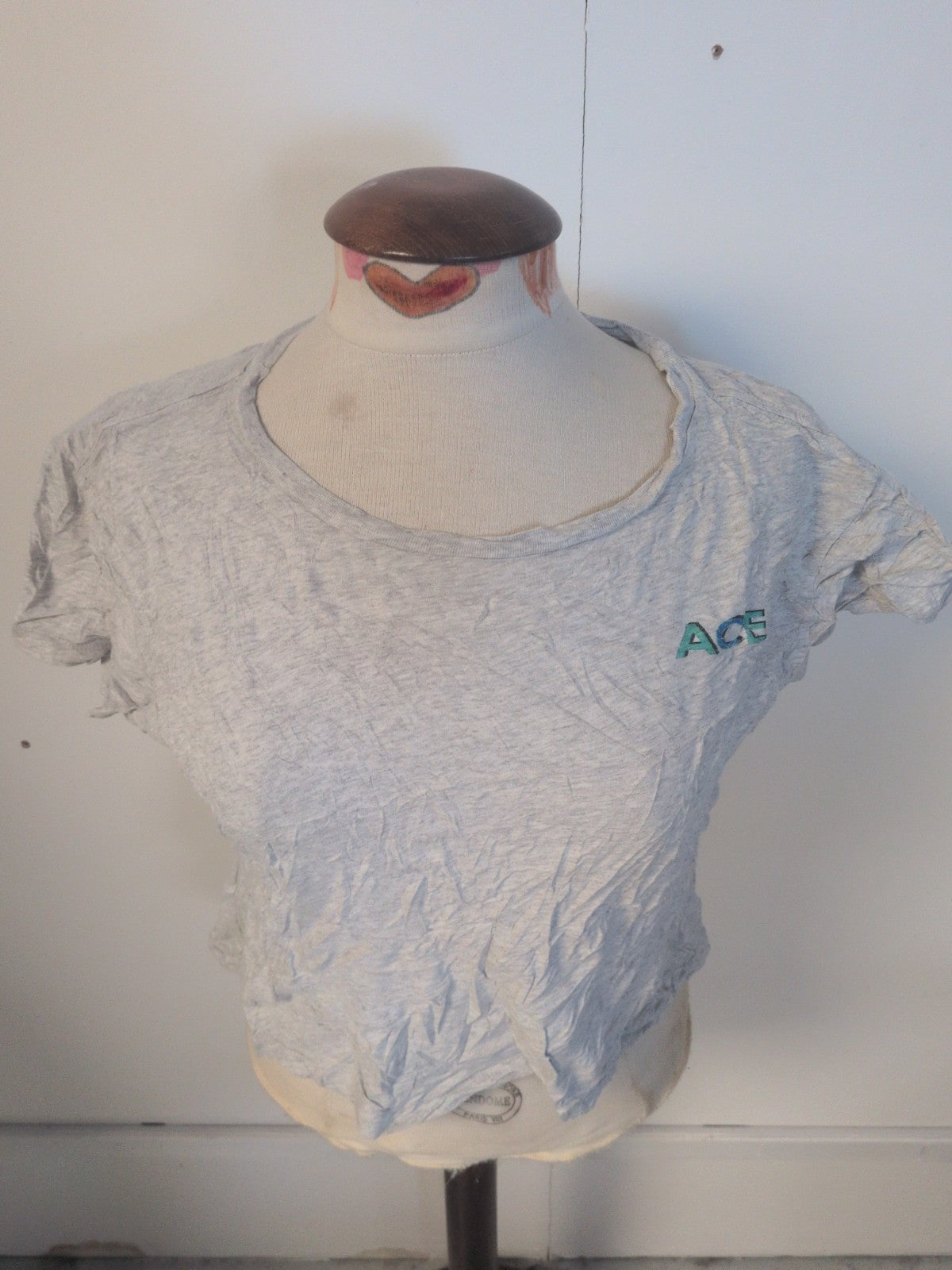 Ladies Hush Size Small Grey Print Short Sleeve T-shirt