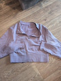 Primark 12-14 Purple Workout Top Long Sleeve