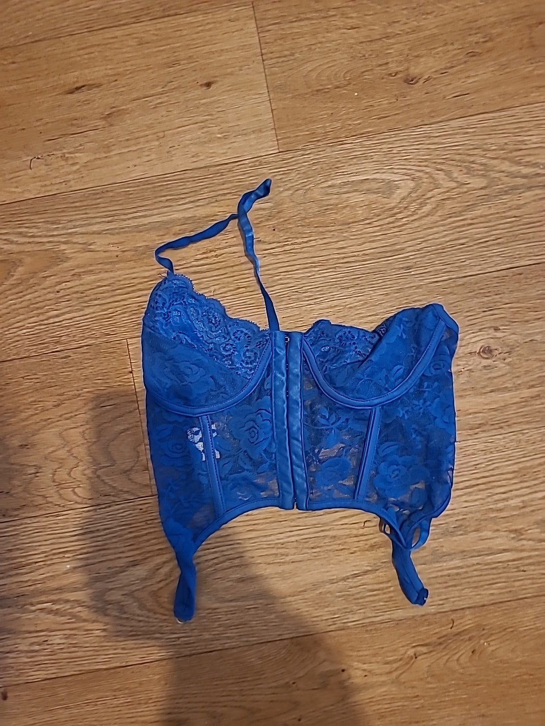 Ladies Size Small Royal Blue Corset Bra