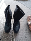 Ladies Platform Black Boots Size 38 H&M Free Delivery
